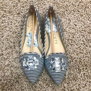 Sole Society Libry Striped Flat